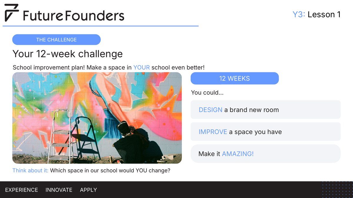 Year 3 Lesson 1 slide: Your 12-week challenge, a school improvement plan