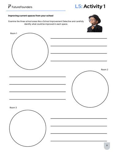 Lesson 5 worksheet: Improving current spaces from your school